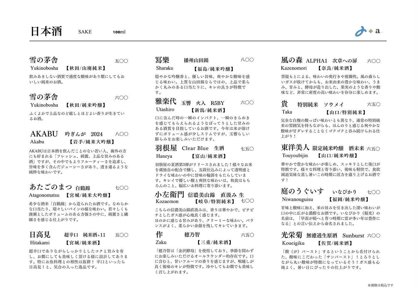 さかなの木、8月7日のメニューです。