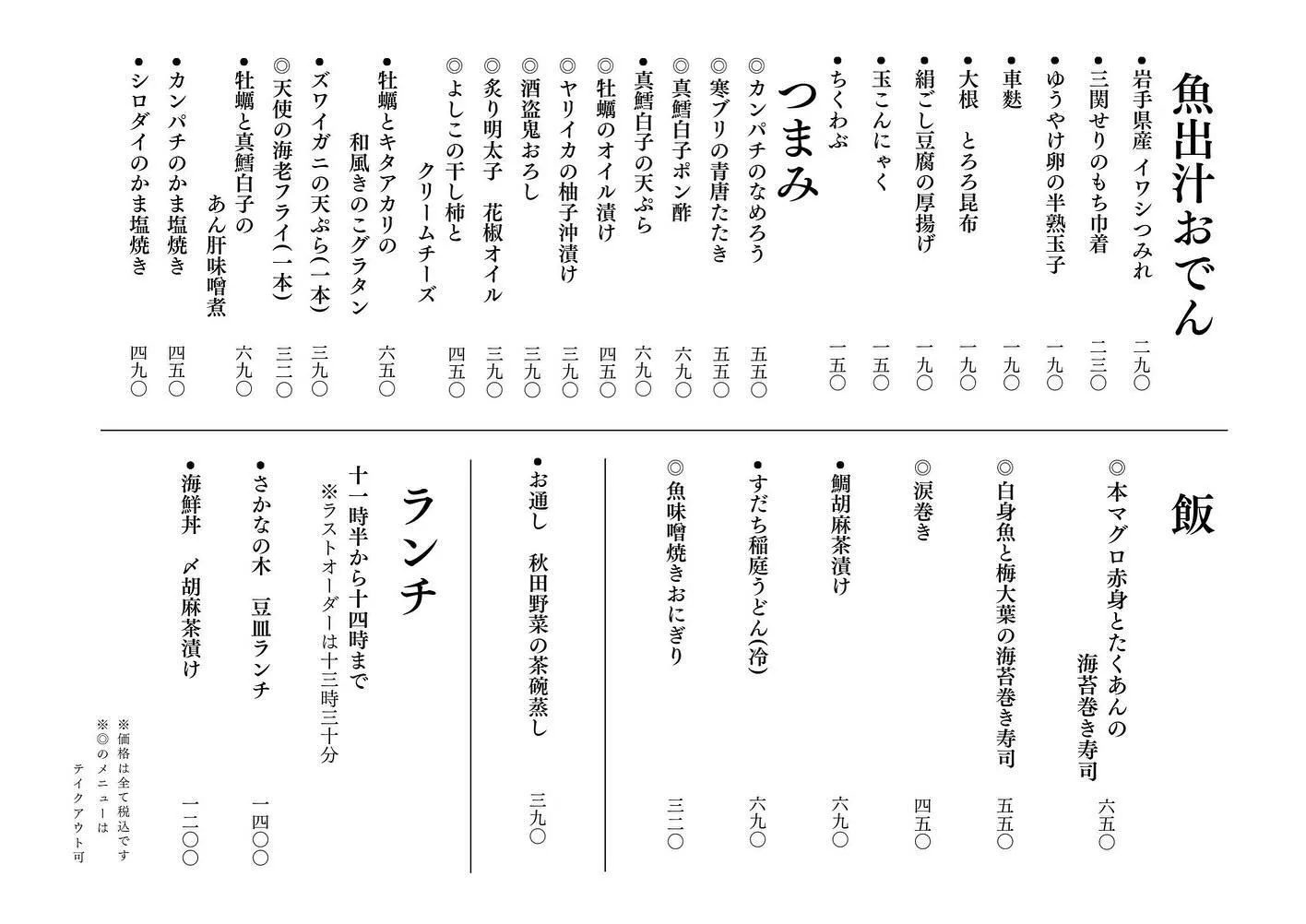 さかなの木、1月15日のメニューです。