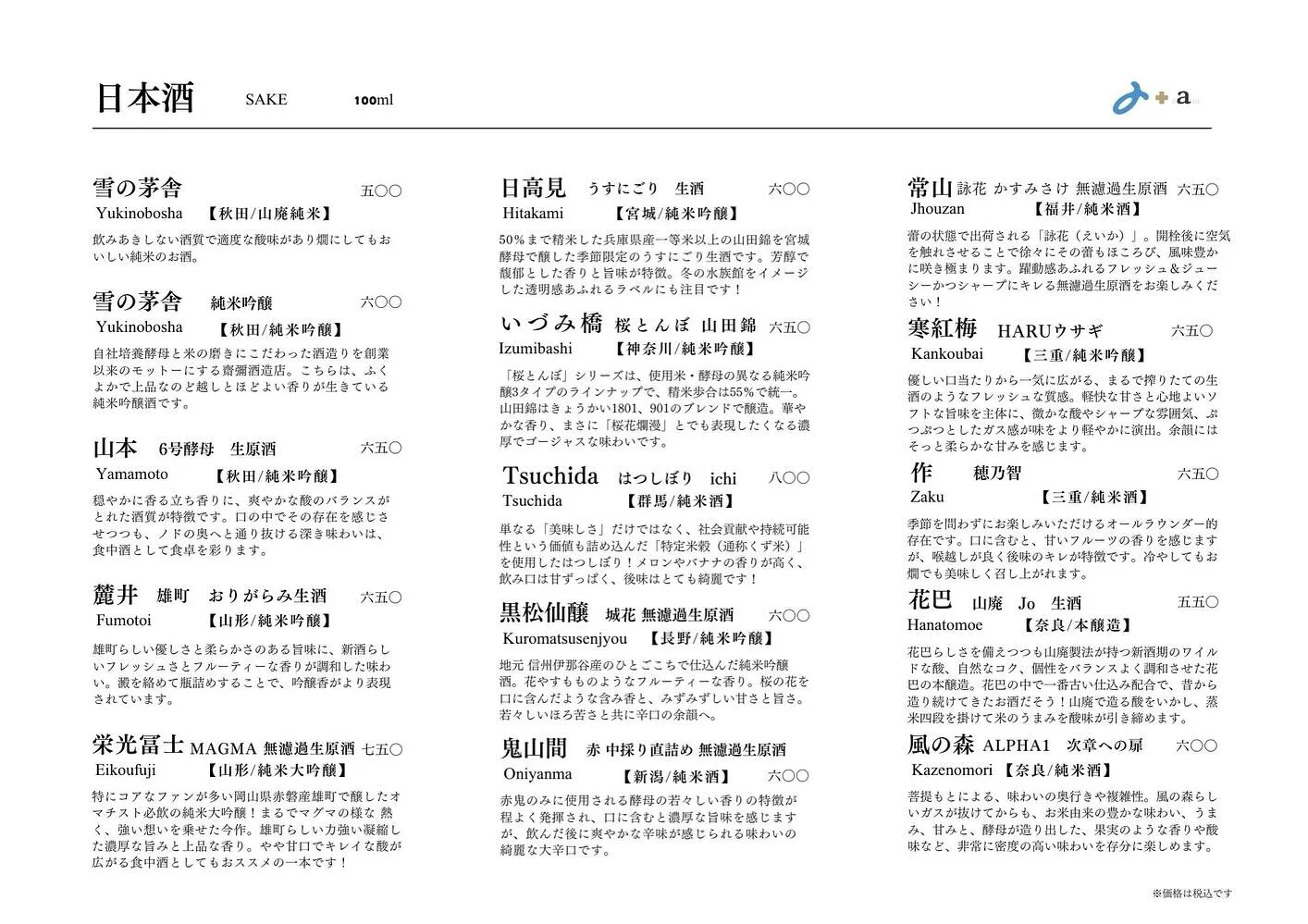 さかなの木、2月20日のメニューです。