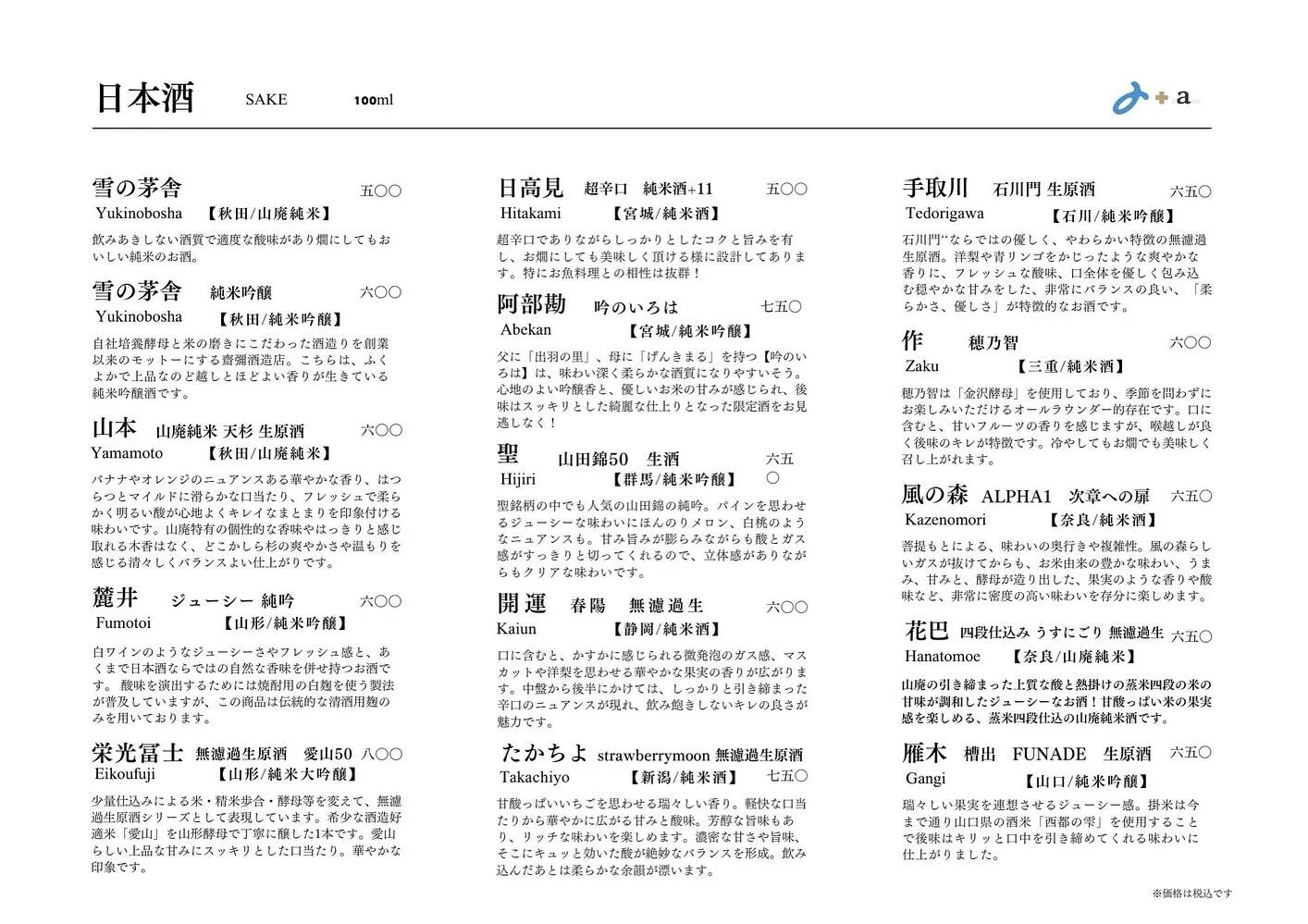 さかなの木、4月10日のメニューです。