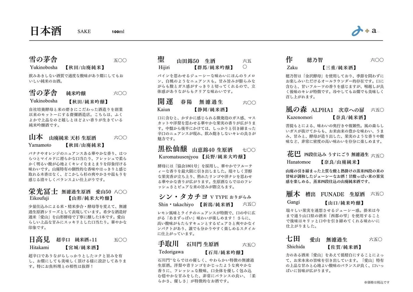 さかなの木、4月16日のメニューです。