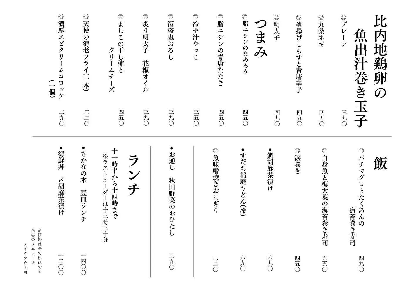 さかなの木、6月30日のメニューです。