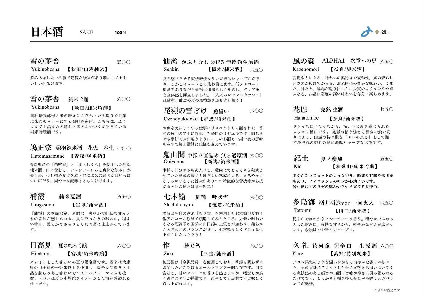さかなの木、6月30日のメニューです。