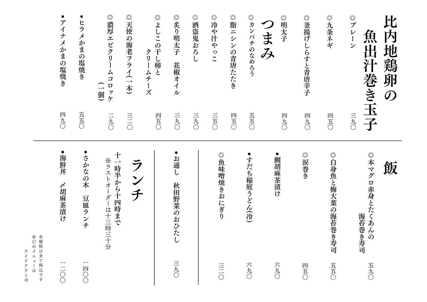 さかなの木、7月3日のメニューです。