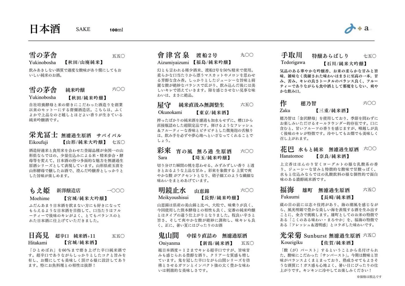 さかなの木8月7日のメニューです。