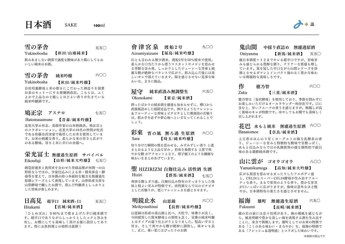 さかなの木8月9日のメニューです。