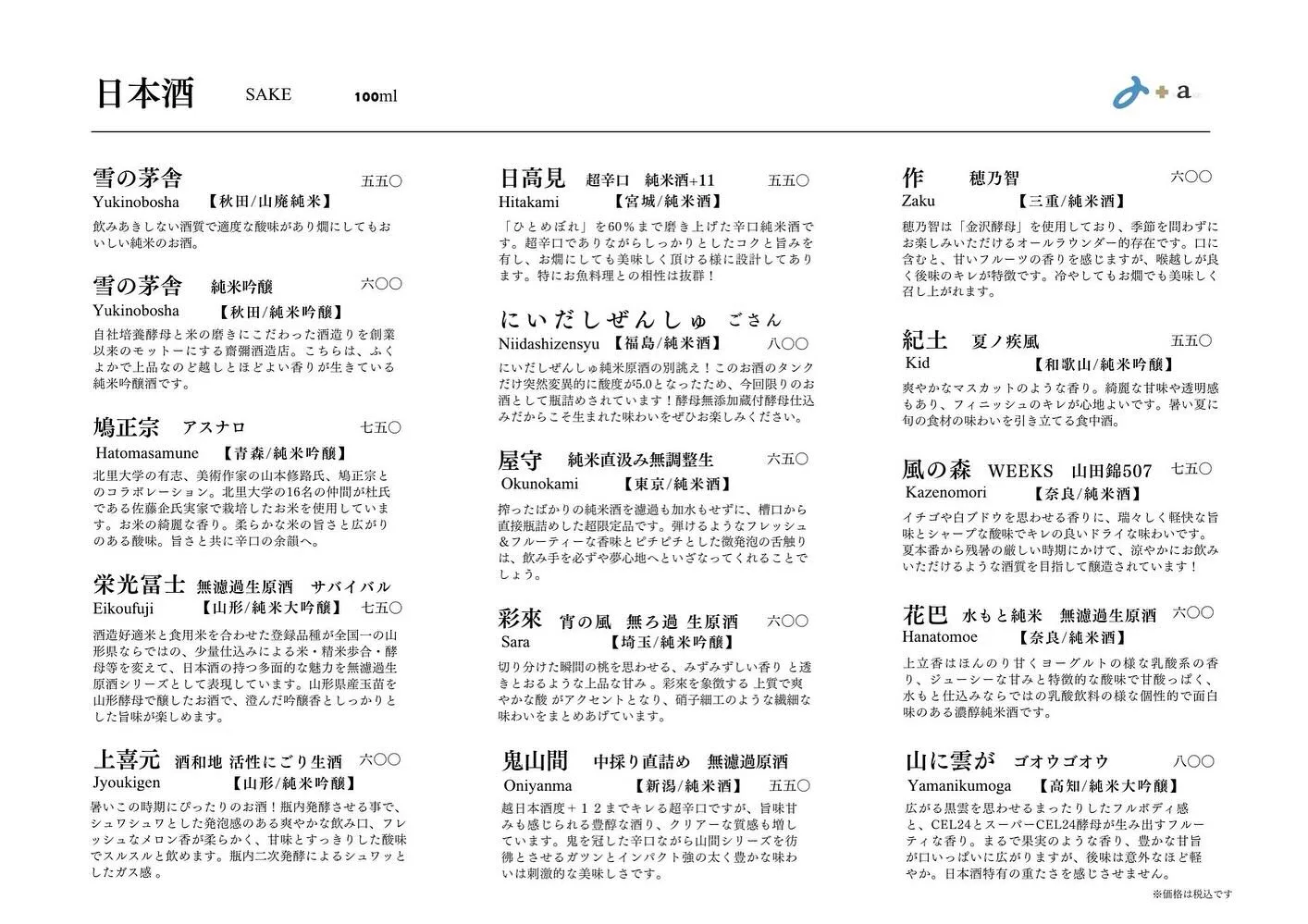 さかなの木8月14日のメニューです。