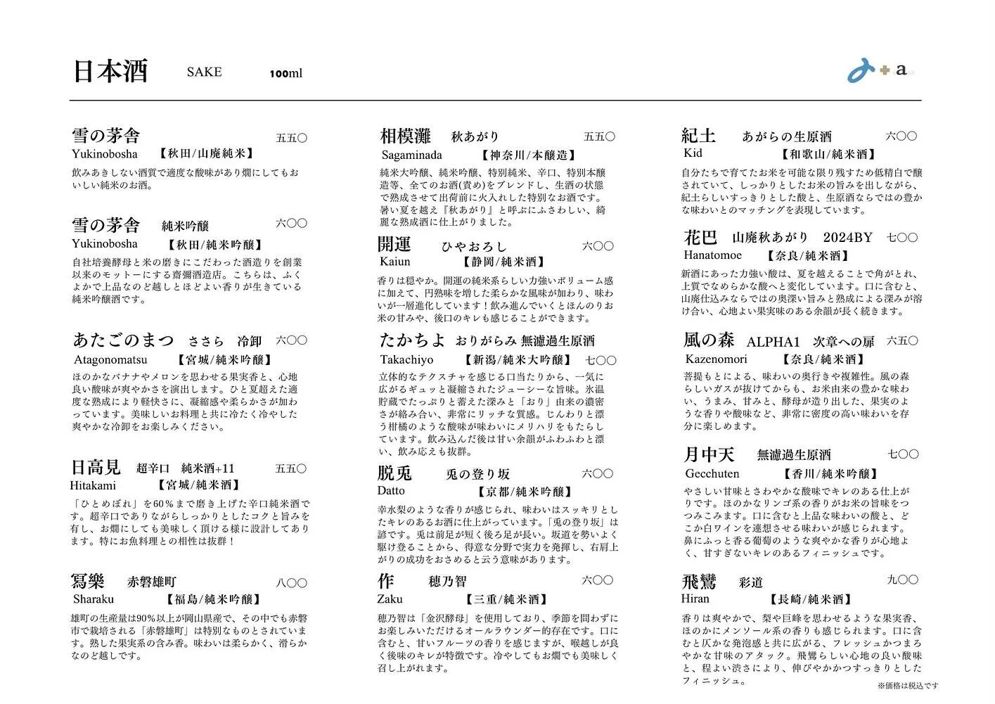 さかなの木9月29日のメニューです。