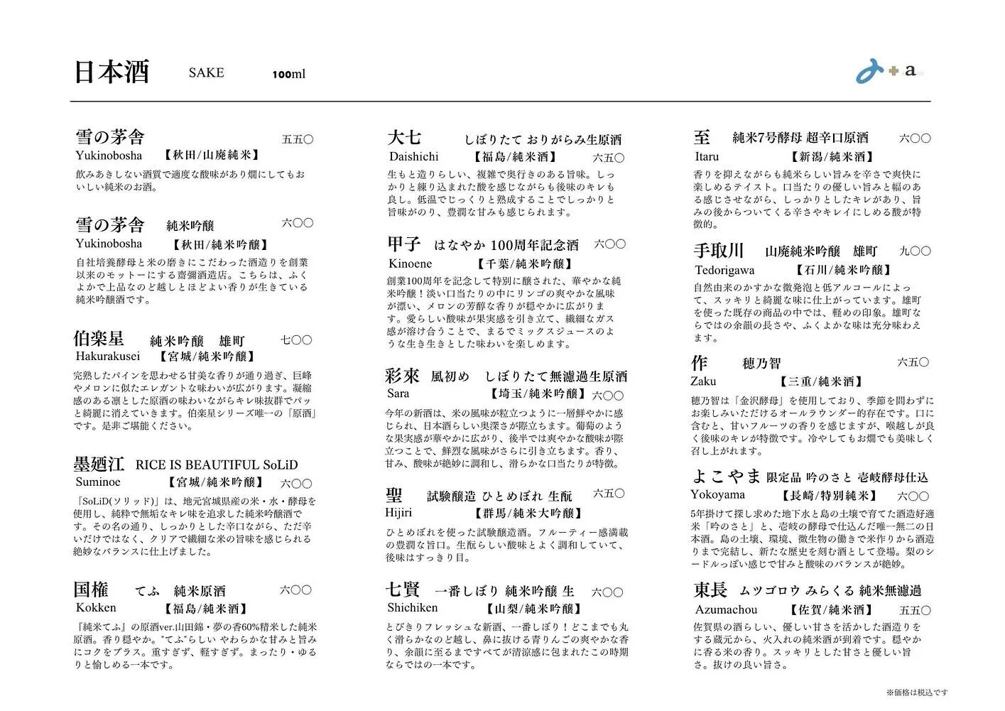 さかなの木11月14日のメニューです。
