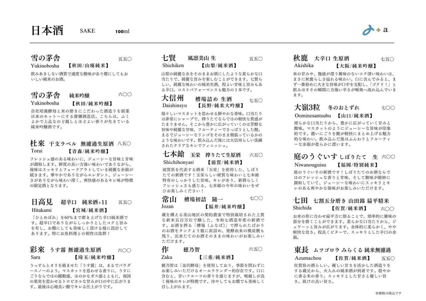 さかなの木12月1日のメニューです。