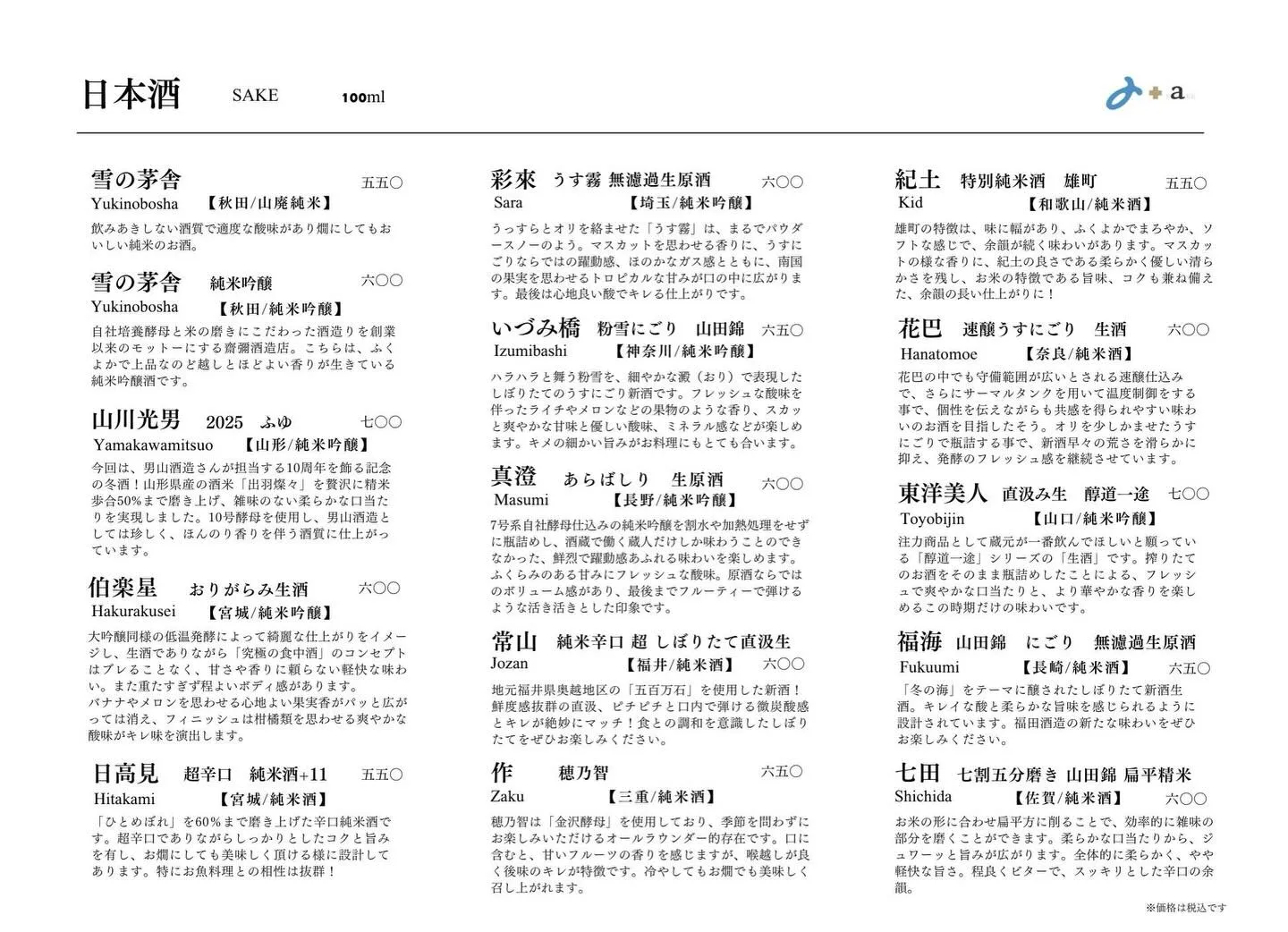 さかなの木12月15日のメニューです。