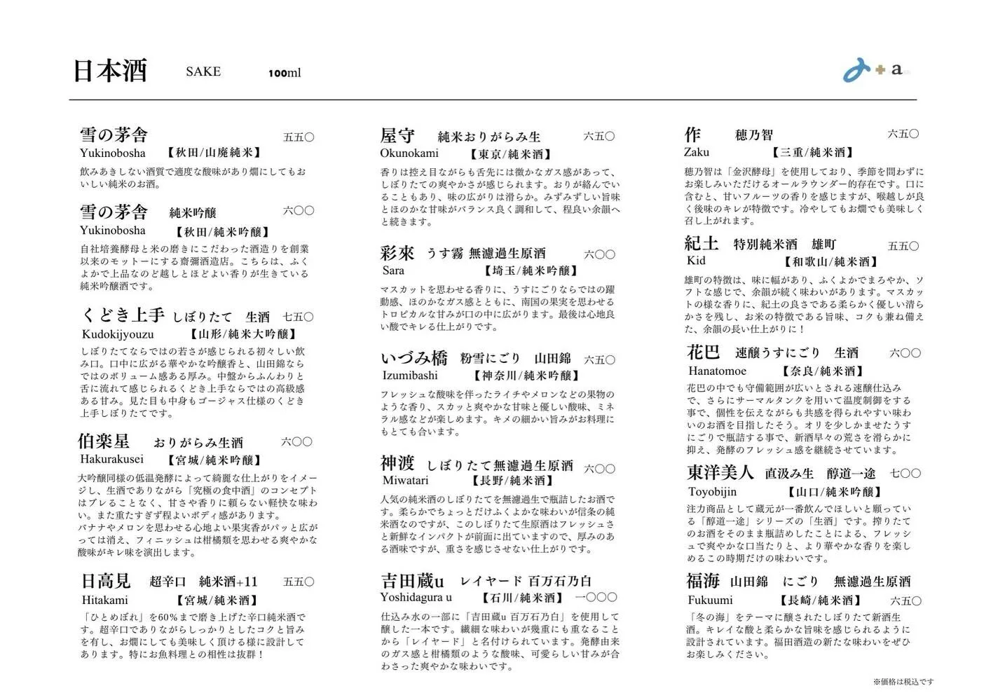 さかなの木12月19日のメニューです。