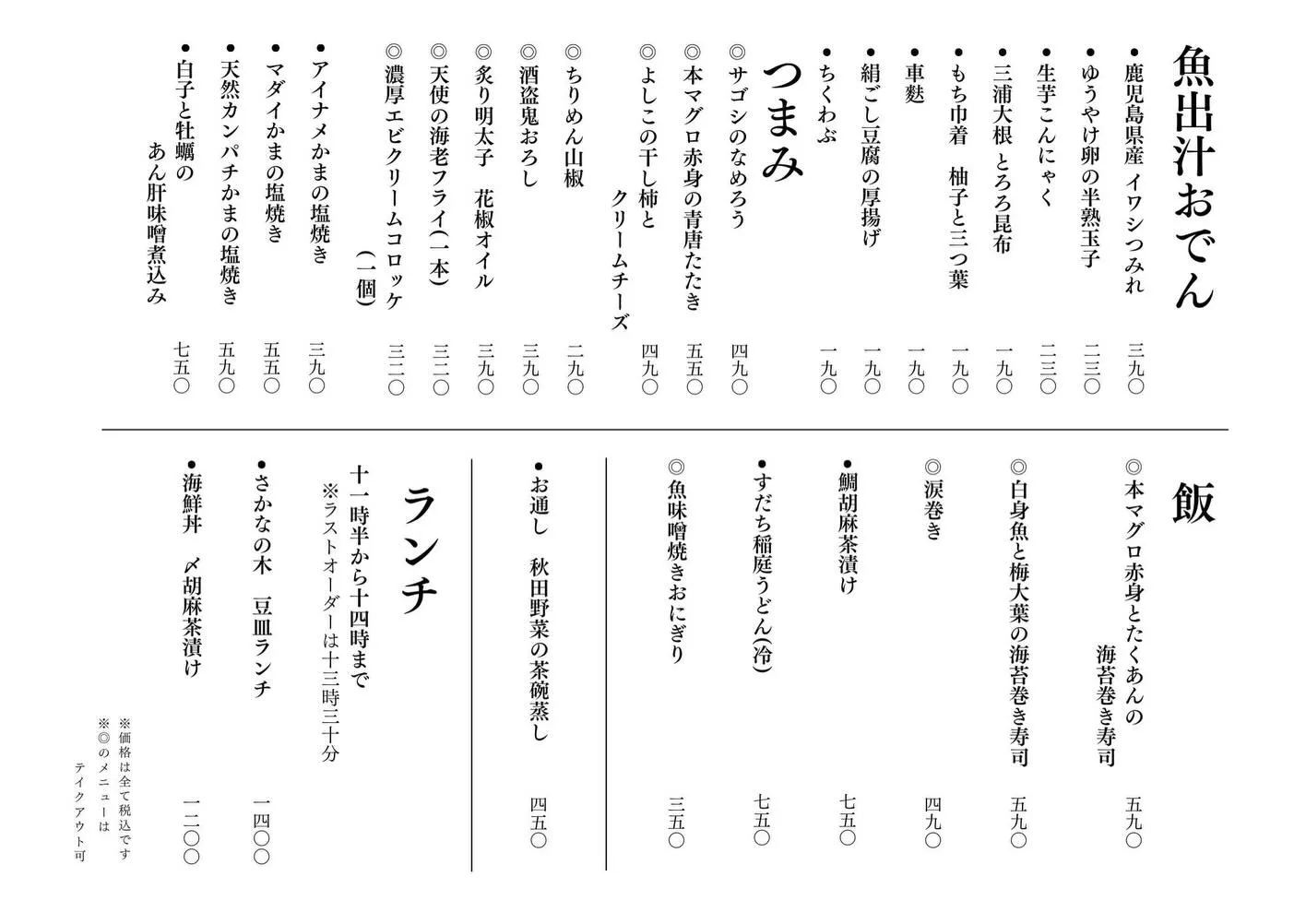 さかなの木1月6日のメニューです。