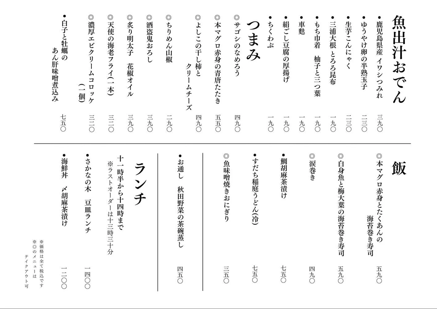 さかなの木1月8日のメニューです。
