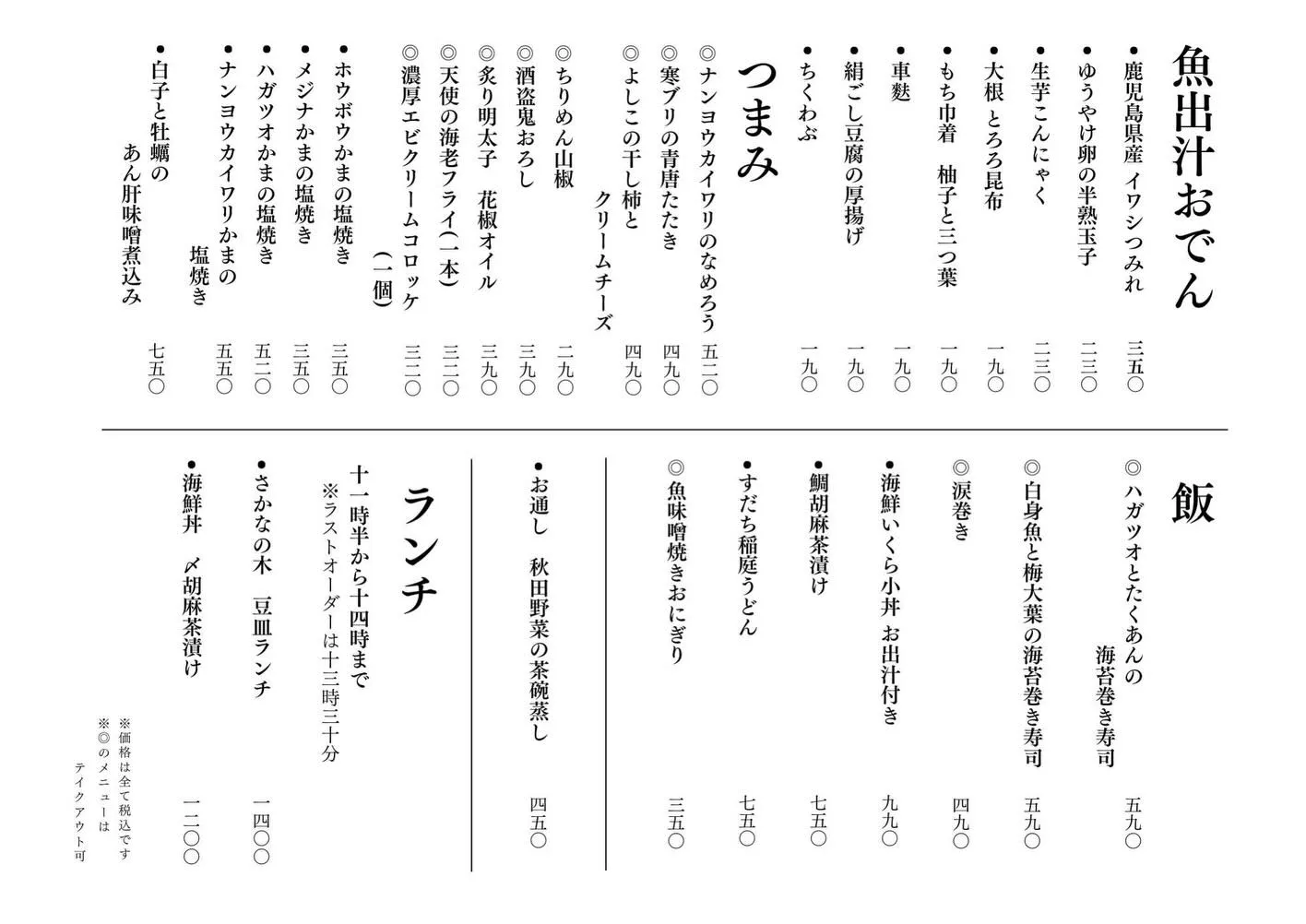 さかなの木1月20日のメニューです。