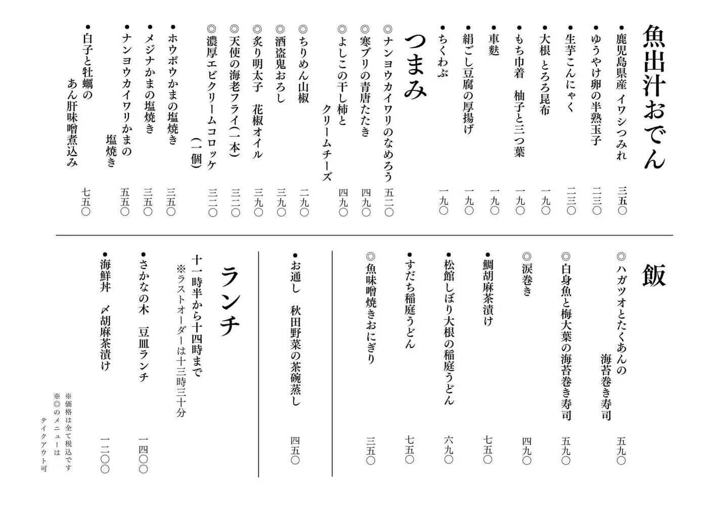 さかなの木1月21日のメニューです。