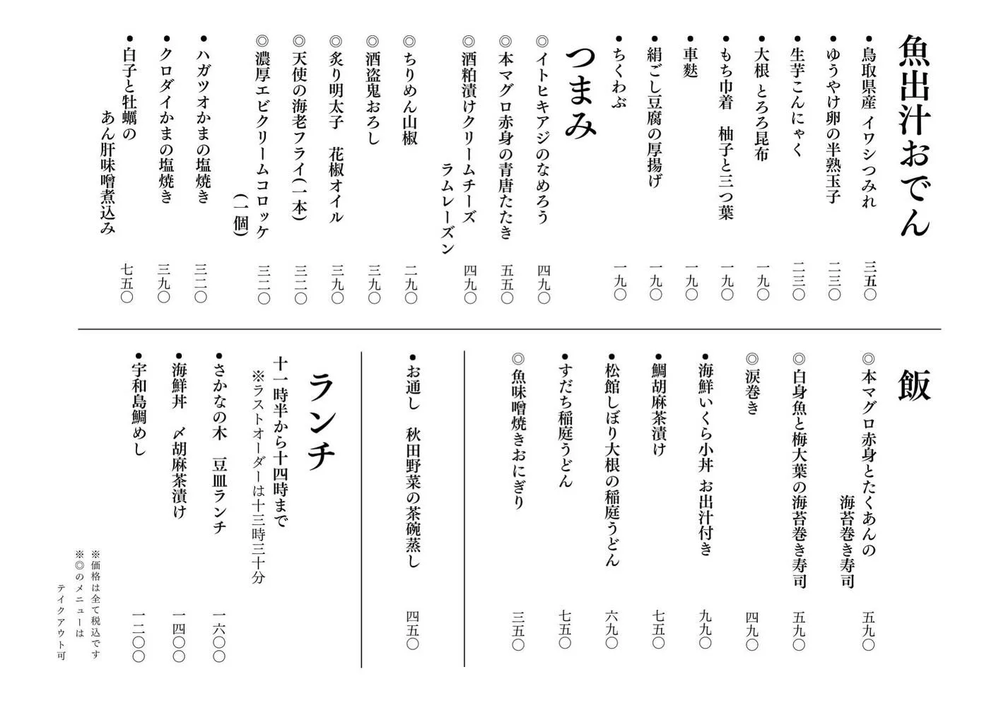 さかなの木2月５日のメニューです。