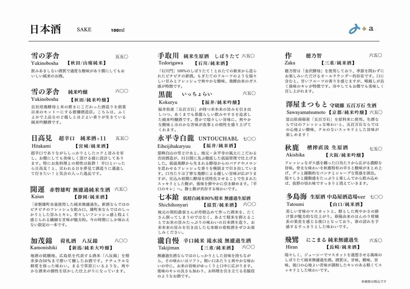 さかなの木2月6日のメニューです。