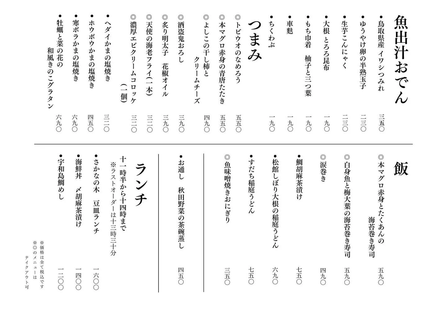 さかなの木2月20日のメニューです。