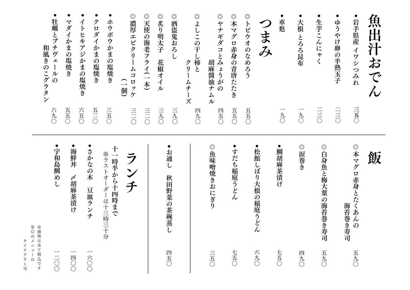 さかなの木2月26日のメニューです。