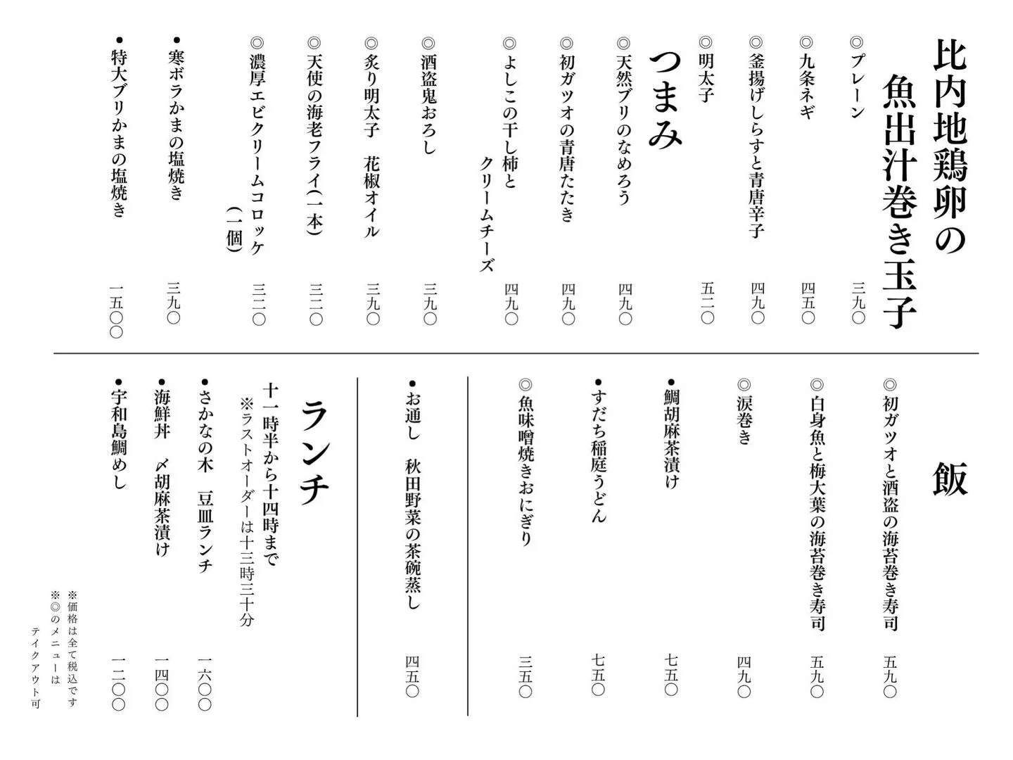 さかなの木3月30日のメニューです。