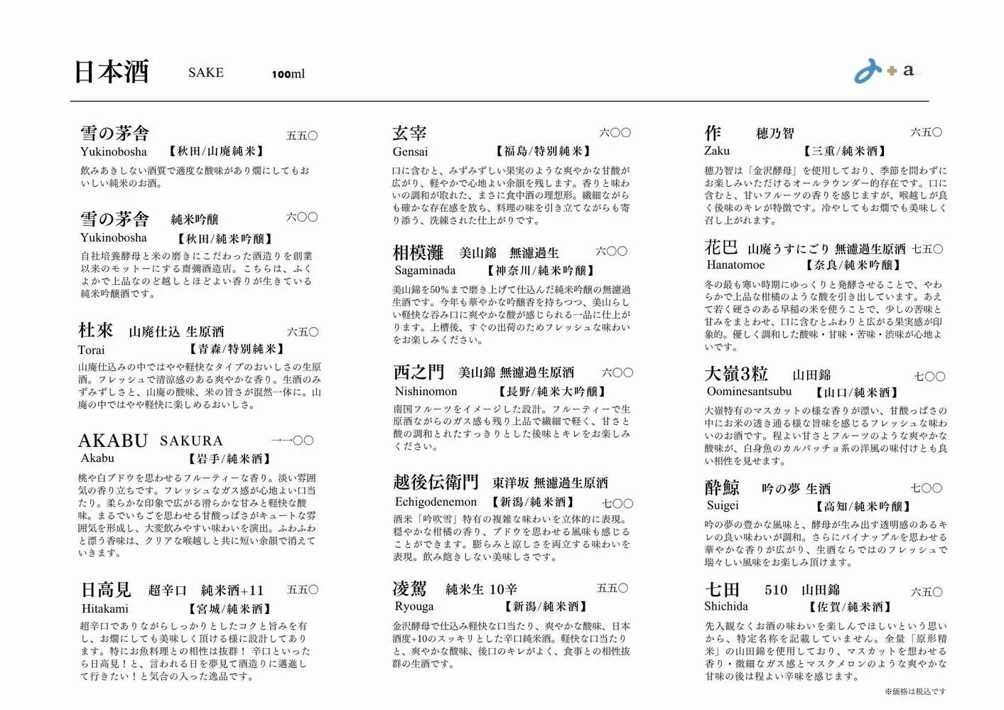 さかなの木4月7日のメニューです。