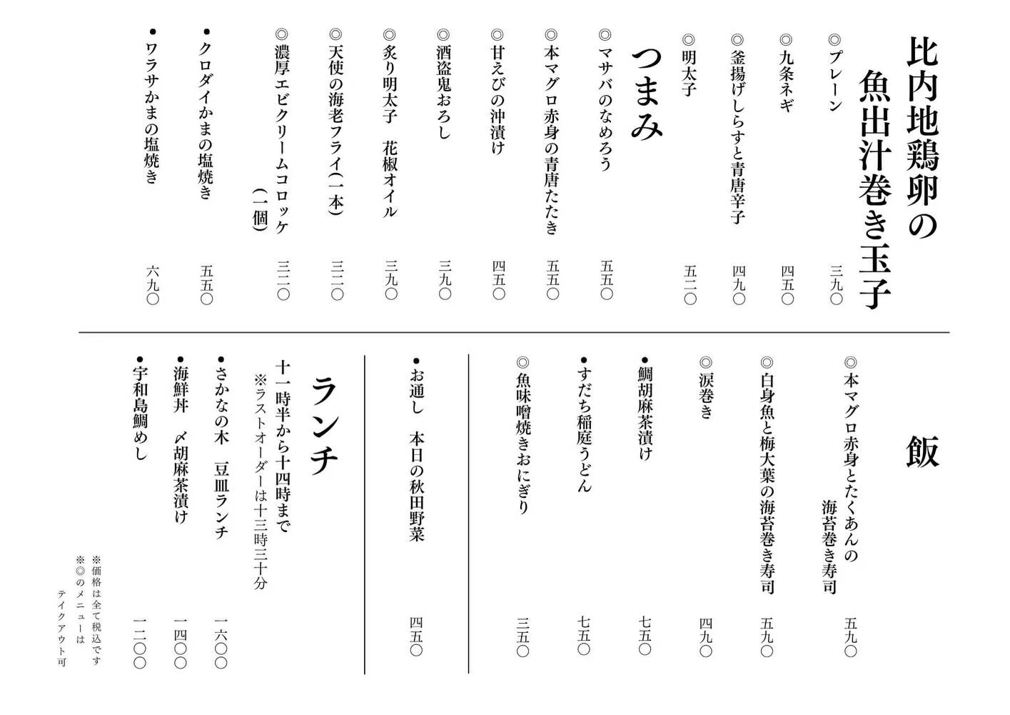 さかなの木4月17日のメニューです。