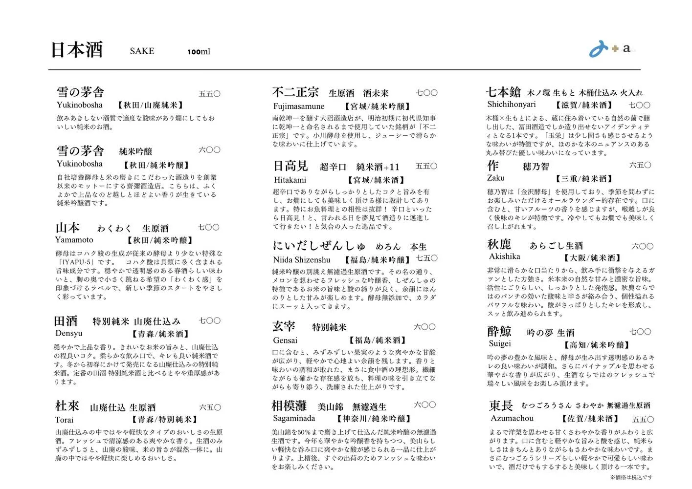さかなの木4月24日のメニューです。