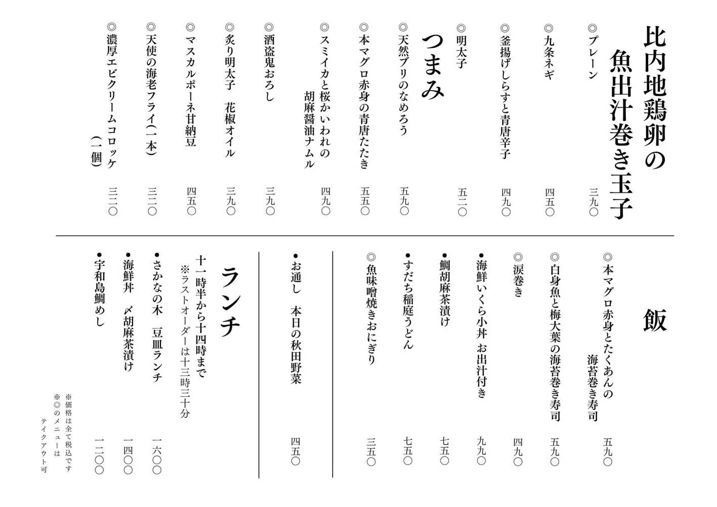 さかなの木5月8日のメニューです。