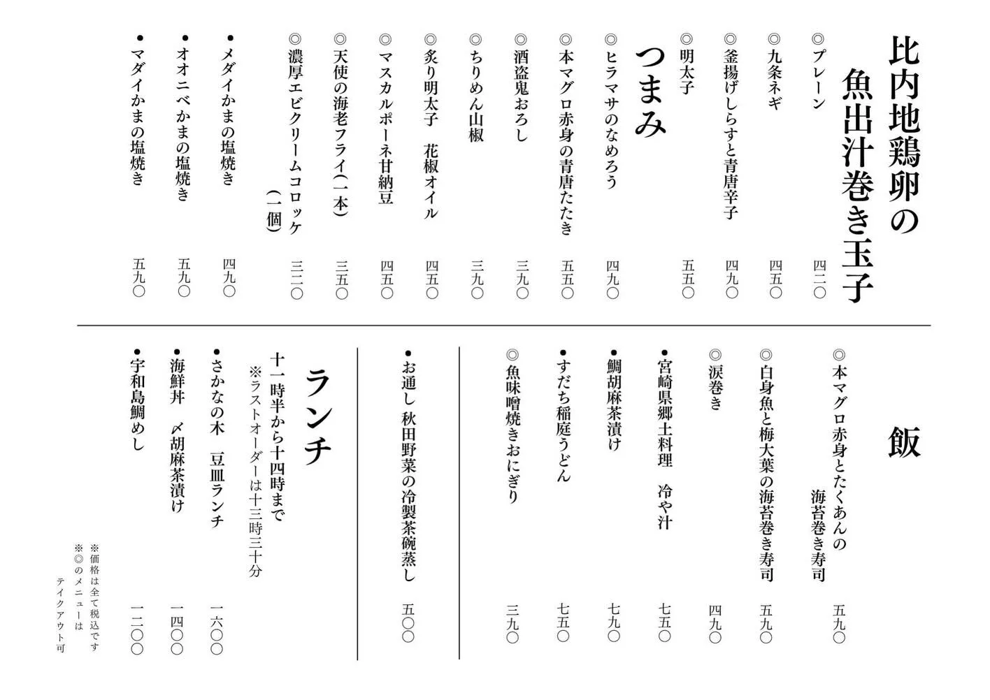 さかなの木6月5日のメニューです。