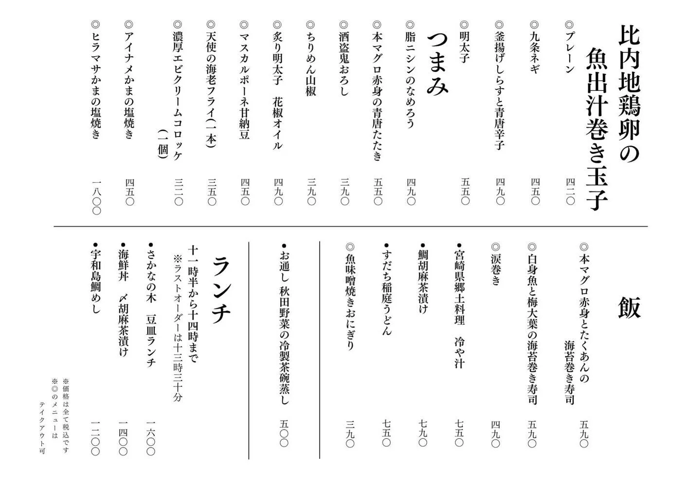 さかなの木6月29日のメニューです。