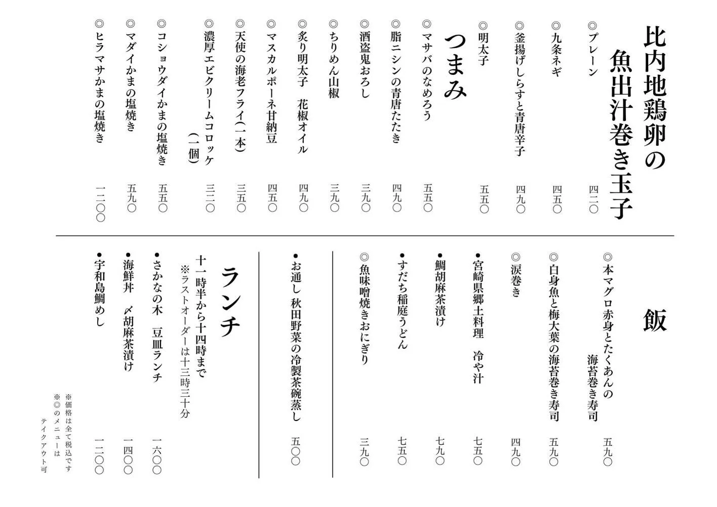 さかなの木7月2日のメニューです。