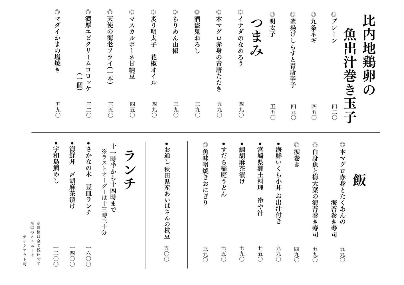 さかなの木7月24日のメニューと8月の営業スケジュールです、