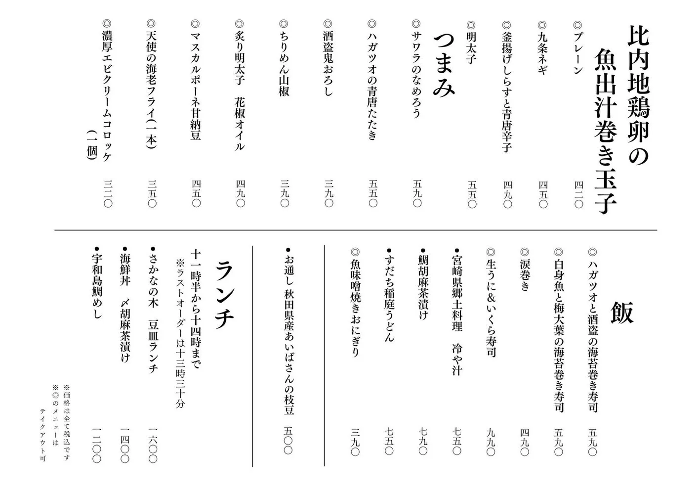 さかなの木7月30日のメニューです。