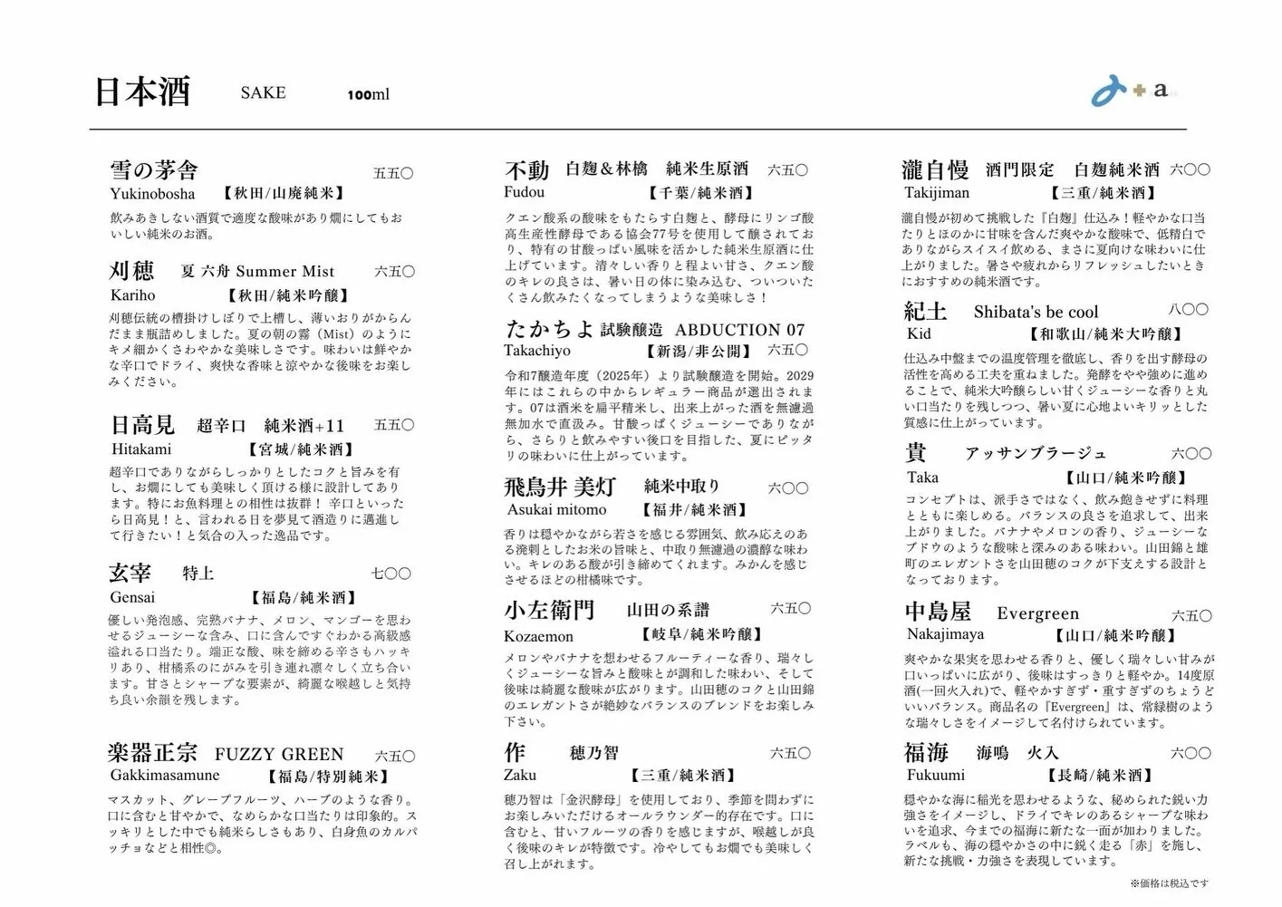 さかなの木7月30日のメニューです。