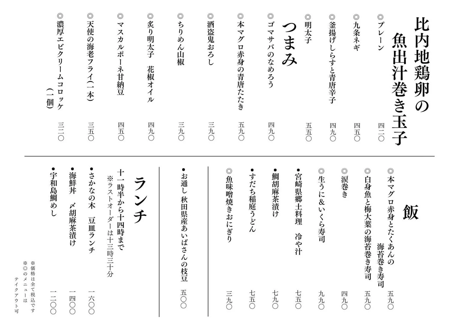さかなの木7月31日のメニューです。
