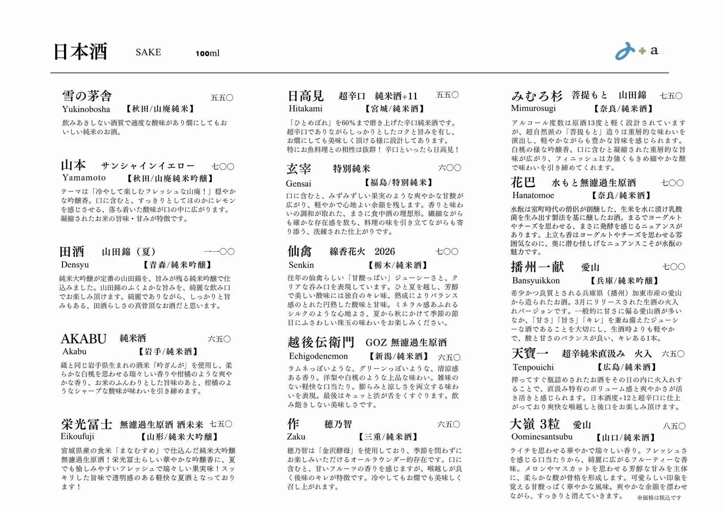 さかなの木8月20日のメニューです。
