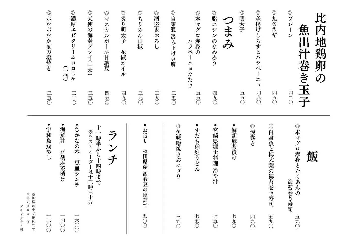 さかなの木8月31日のメニューです。