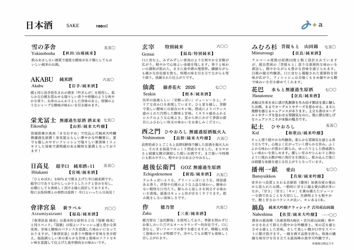 さかなの木9月1日のメニューです。